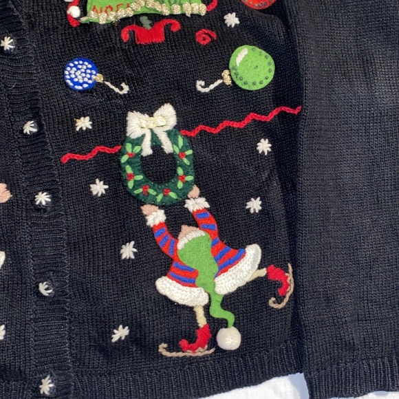 Vintage 90’s Tiara Christmas Sweater size LP - Picture 5 of 6